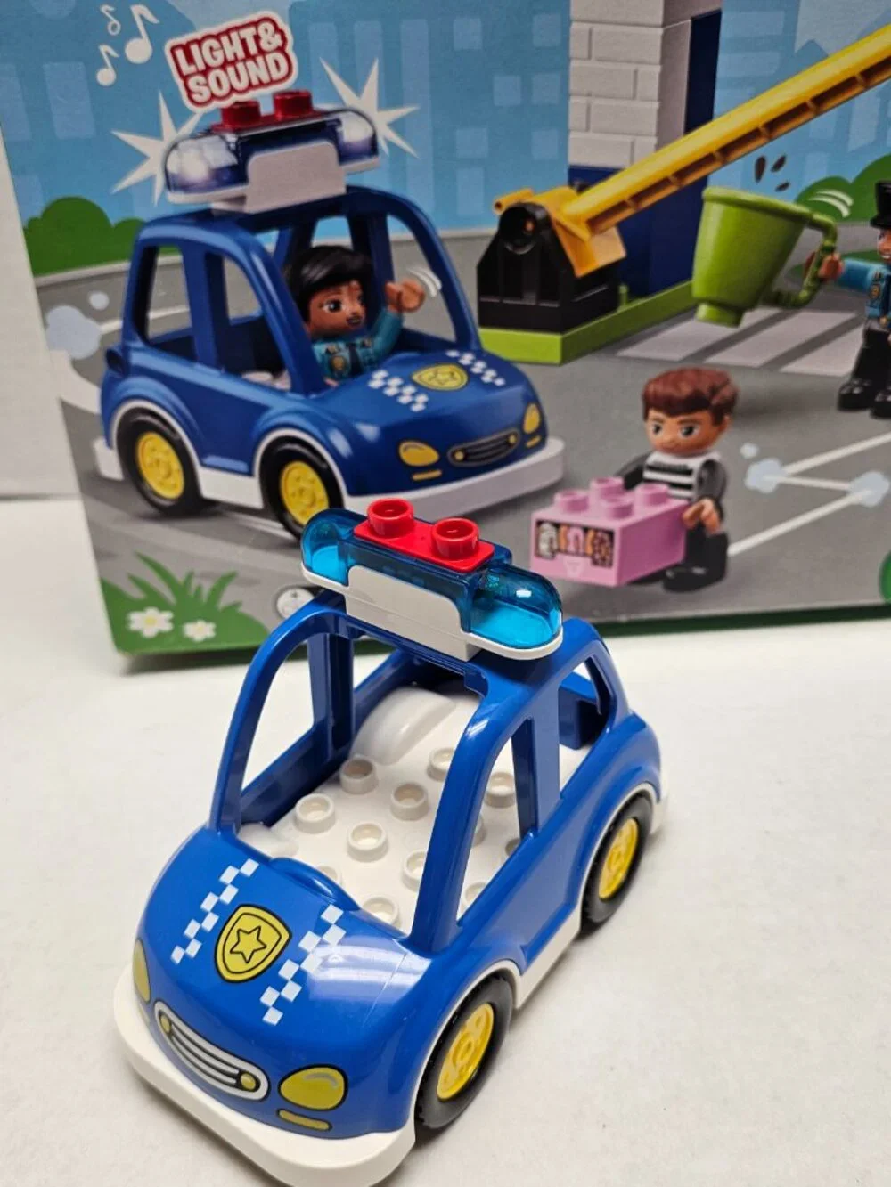 Lego Duplo Town Police Station Car Light Sound Boy Girl Toddler 10902 Set +Brick